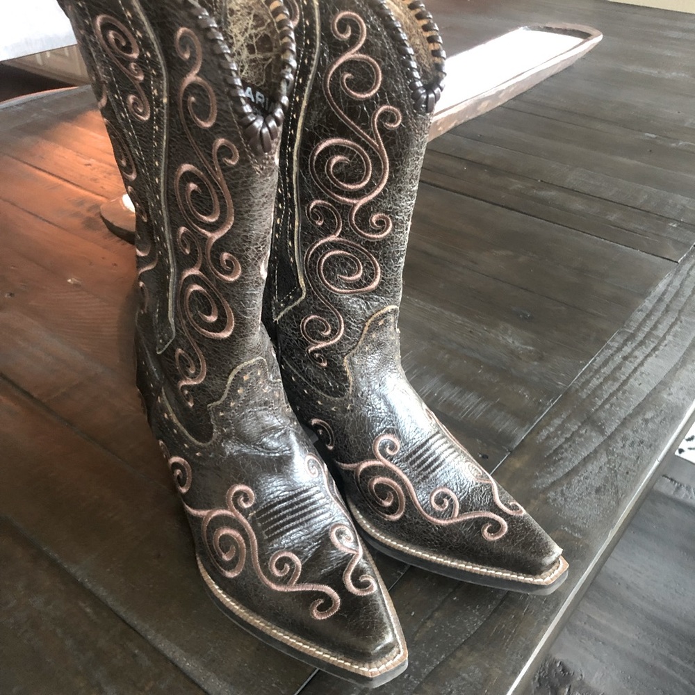 Ladies Ariat Shelleen Brown Western Boots